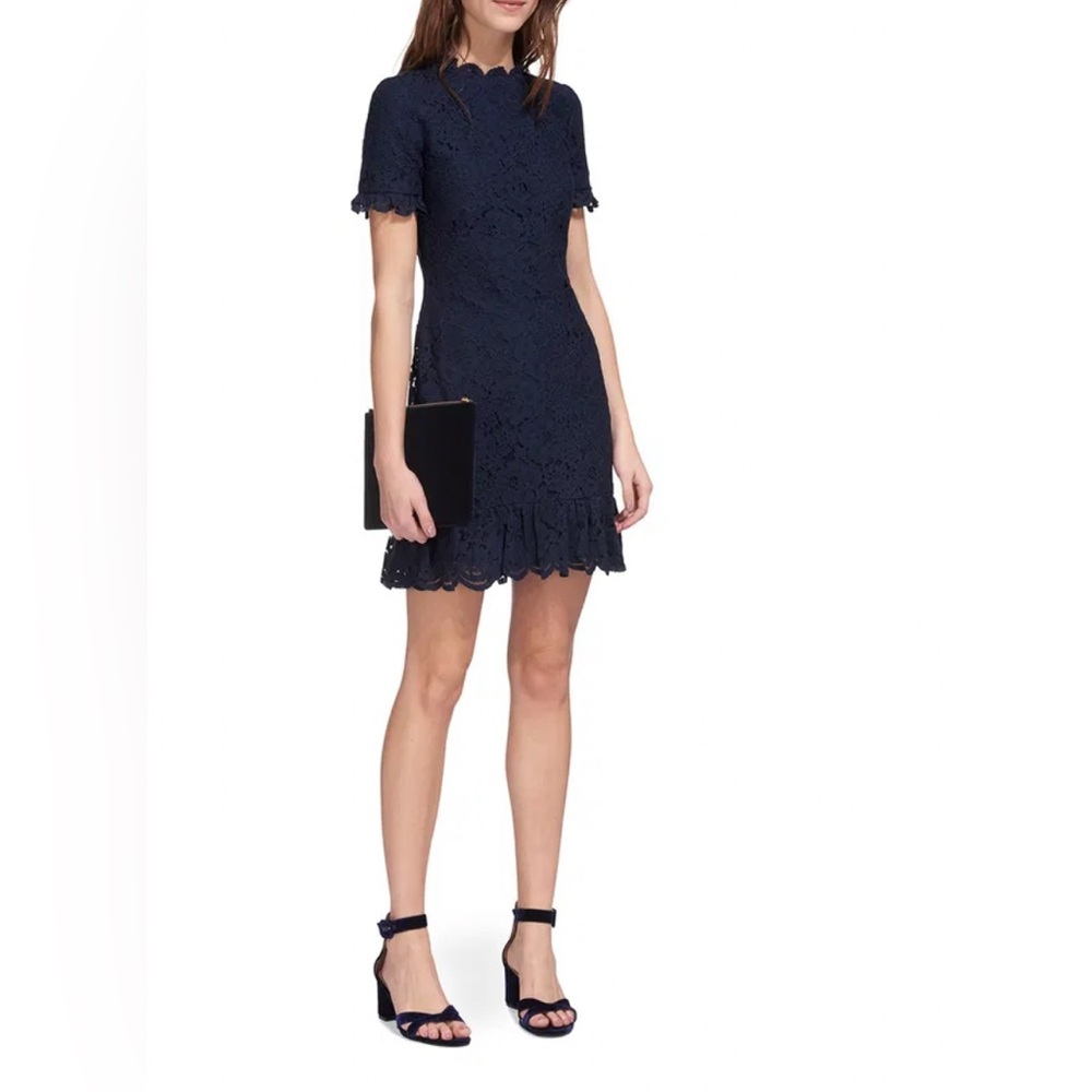 Whistles navy Blue Lace Dress